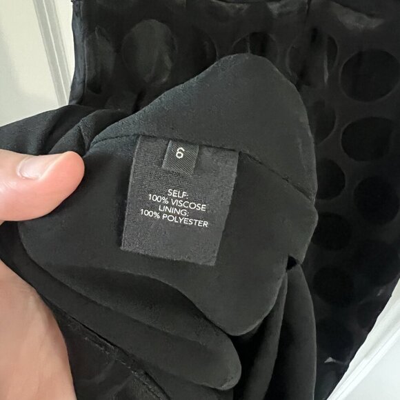 Yigal Azrouel Black Polka Dot Lace Dress Size 6 Color Black - Picture 7 of 7